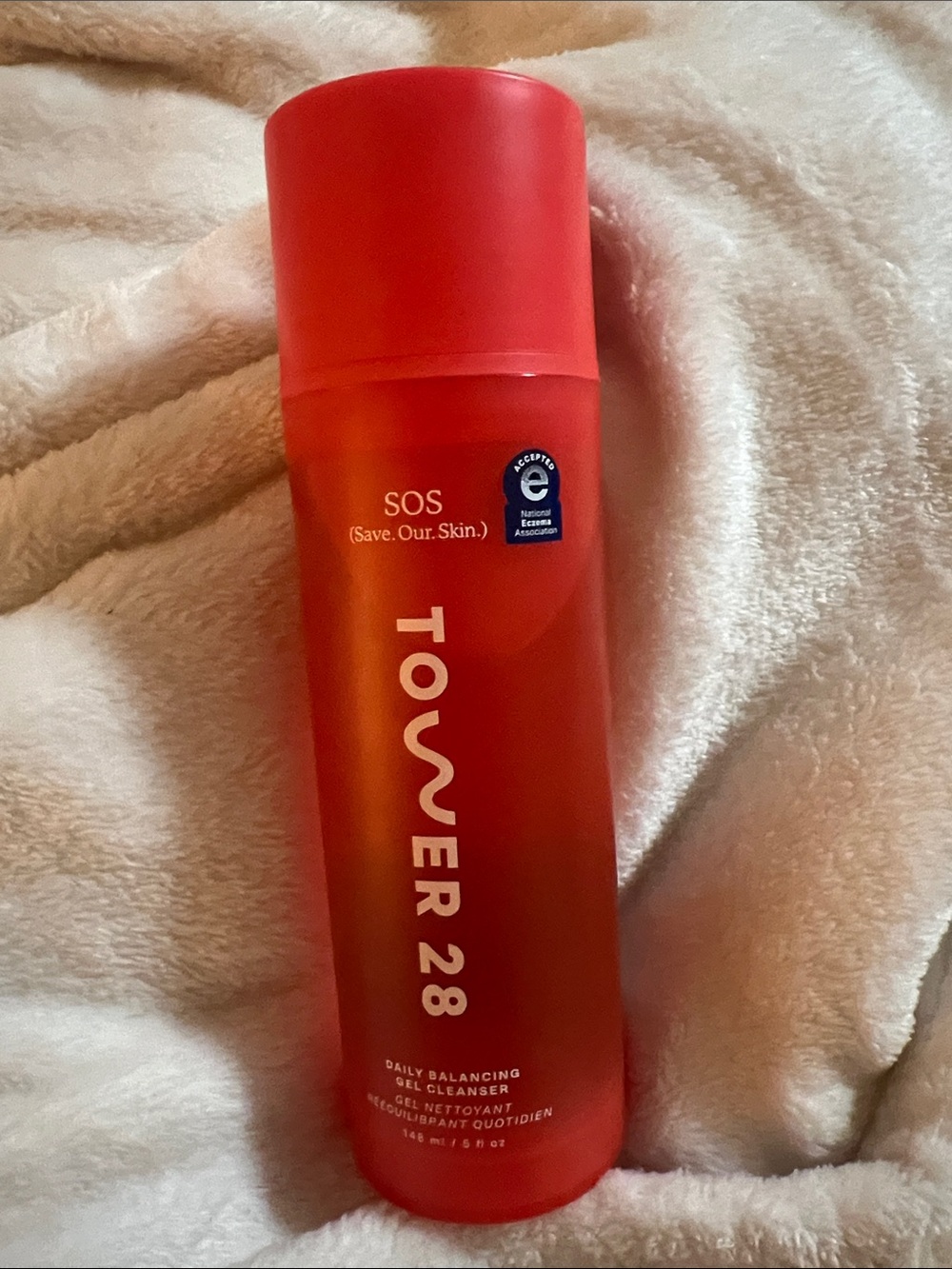 Tower 28 Red SOS Daily Balancing Gel Cleanser Bottle